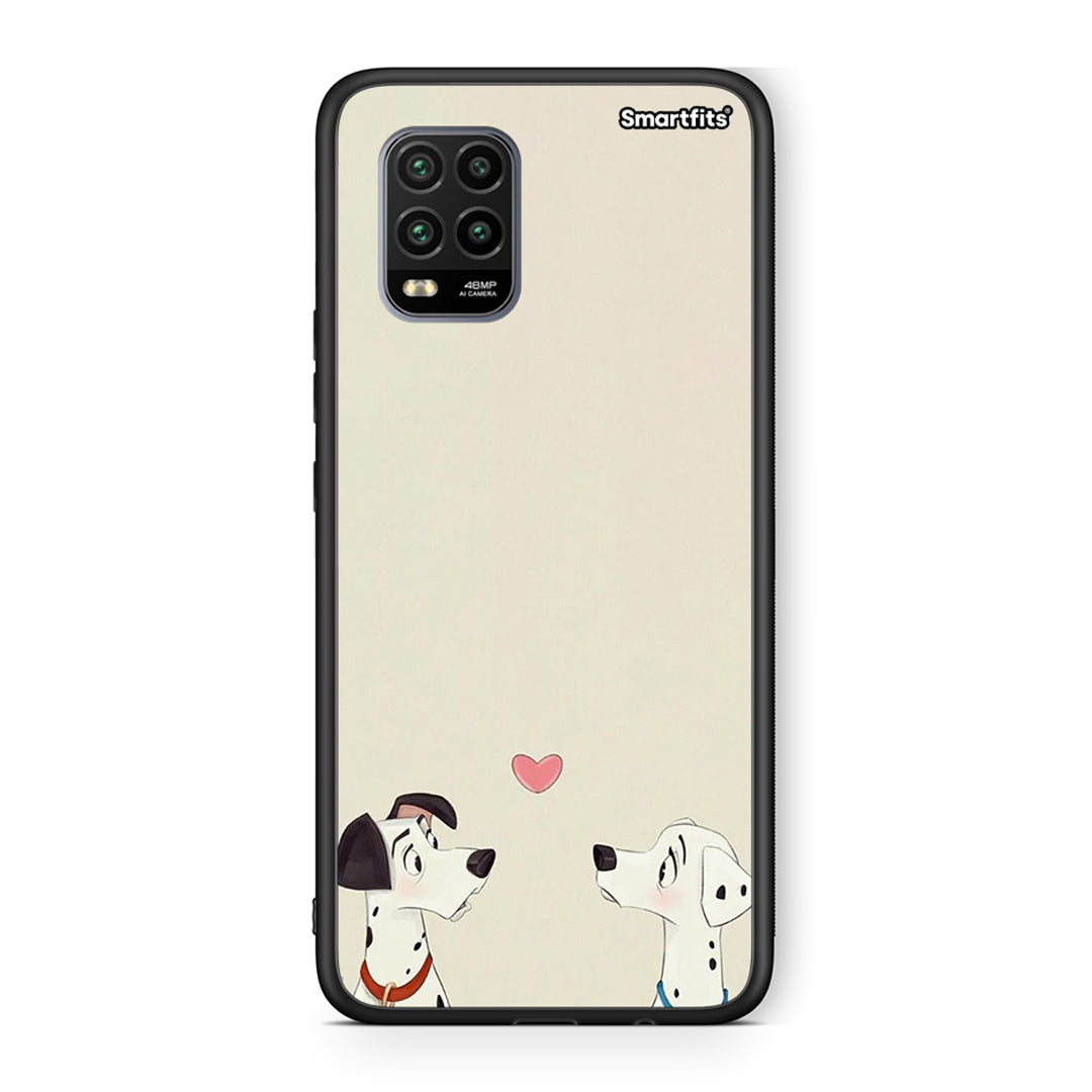 Xiaomi Mi 10 Lite Dalmatians Love θήκη από τη Smartfits με σχέδιο στο πίσω μέρος και μαύρο περίβλημα | Smartphone case with colorful back and black bezels by Smartfits