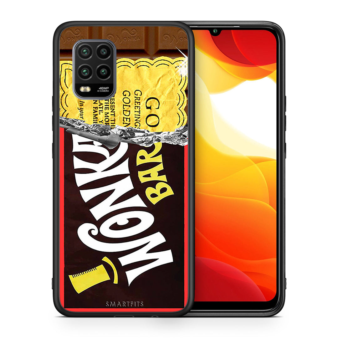 Θήκη Xiaomi Mi 10 Lite Golden Ticket από τη Smartfits με σχέδιο στο πίσω μέρος και μαύρο περίβλημα | Xiaomi Mi 10 Lite Golden Ticket case with colorful back and black bezels