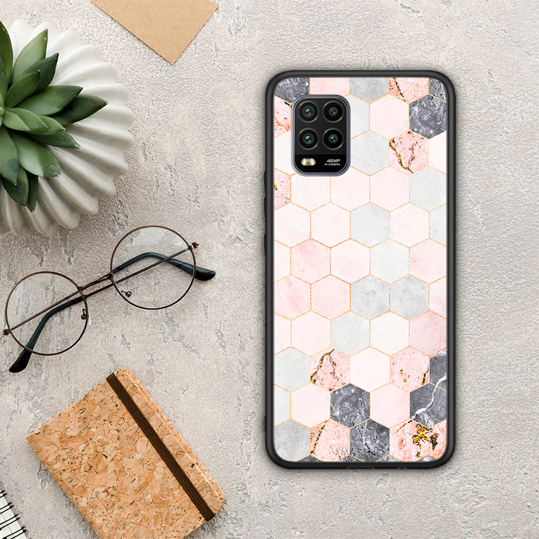 Marble Hexagon Pink - Xiaomi Mi 10 Lite case