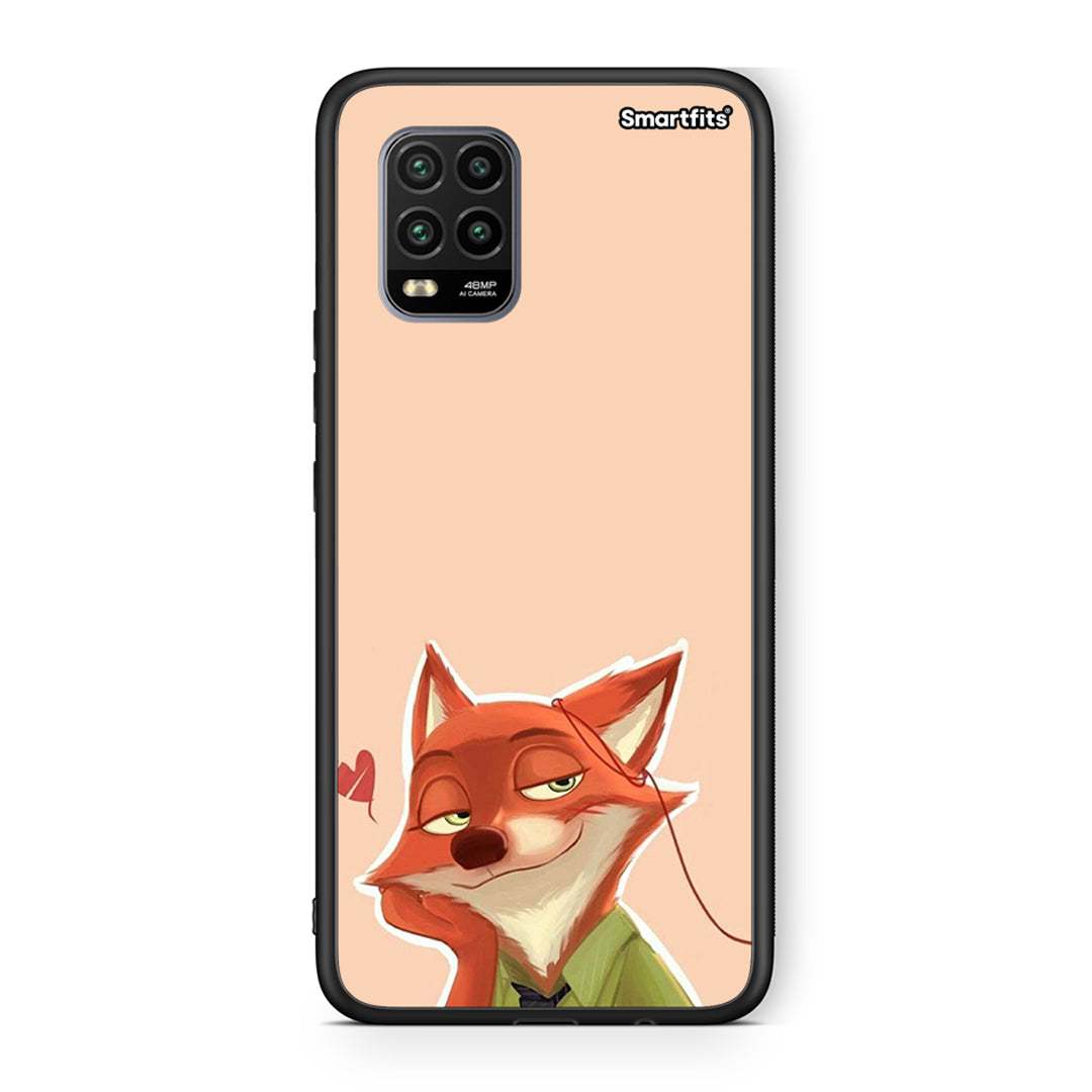 Xiaomi Mi 10 Lite Nick Wilde And Judy Hopps Love 1 θήκη από τη Smartfits με σχέδιο στο πίσω μέρος και μαύρο περίβλημα | Smartphone case with colorful back and black bezels by Smartfits