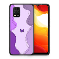Thumbnail for Θήκη Αγίου Βαλεντίνου Xiaomi Mi 10 Lite Purple Mariposa από τη Smartfits με σχέδιο στο πίσω μέρος και μαύρο περίβλημα | Xiaomi Mi 10 Lite Purple Mariposa case with colorful back and black bezels