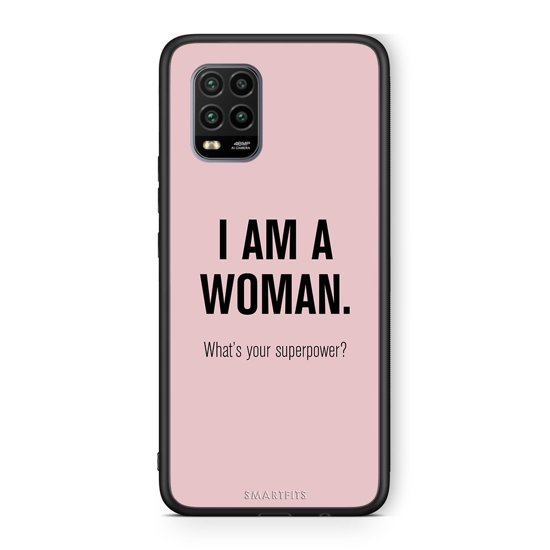 Xiaomi Mi 10 Lite Superpower Woman θήκη από τη Smartfits με σχέδιο στο πίσω μέρος και μαύρο περίβλημα | Smartphone case with colorful back and black bezels by Smartfits