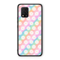 Thumbnail for Xiaomi Mi 10 Lite White Daisies θήκη από τη Smartfits με σχέδιο στο πίσω μέρος και μαύρο περίβλημα | Smartphone case with colorful back and black bezels by Smartfits