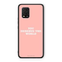 Thumbnail for Xiaomi Mi 10 Lite You Deserve The World Θήκη Αγίου Βαλεντίνου από τη Smartfits με σχέδιο στο πίσω μέρος και μαύρο περίβλημα | Smartphone case with colorful back and black bezels by Smartfits