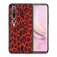 Thumbnail for Θήκη Xiaomi Mi 10 Pro Red Leopard Animal από τη Smartfits με σχέδιο στο πίσω μέρος και μαύρο περίβλημα | Xiaomi Mi 10 Pro Red Leopard Animal case with colorful back and black bezels