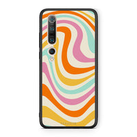 Thumbnail for Xiaomi Mi 10 Pro Colourful Waves θήκη από τη Smartfits με σχέδιο στο πίσω μέρος και μαύρο περίβλημα | Smartphone case with colorful back and black bezels by Smartfits