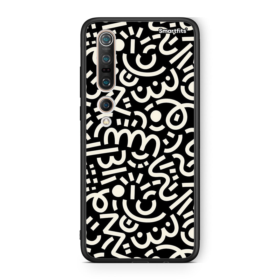 Xiaomi Mi 10 Pro Doodle Art Θήκη από τη Smartfits με σχέδιο στο πίσω μέρος και μαύρο περίβλημα | Smartphone case with colorful back and black bezels by Smartfits