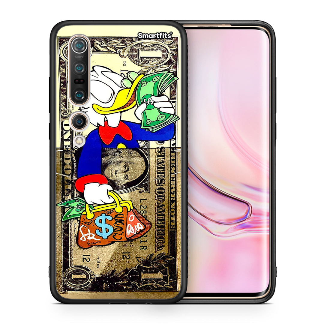 Θήκη Xiaomi Mi 10 Pro Duck Money από τη Smartfits με σχέδιο στο πίσω μέρος και μαύρο περίβλημα | Xiaomi Mi 10 Pro Duck Money case with colorful back and black bezels