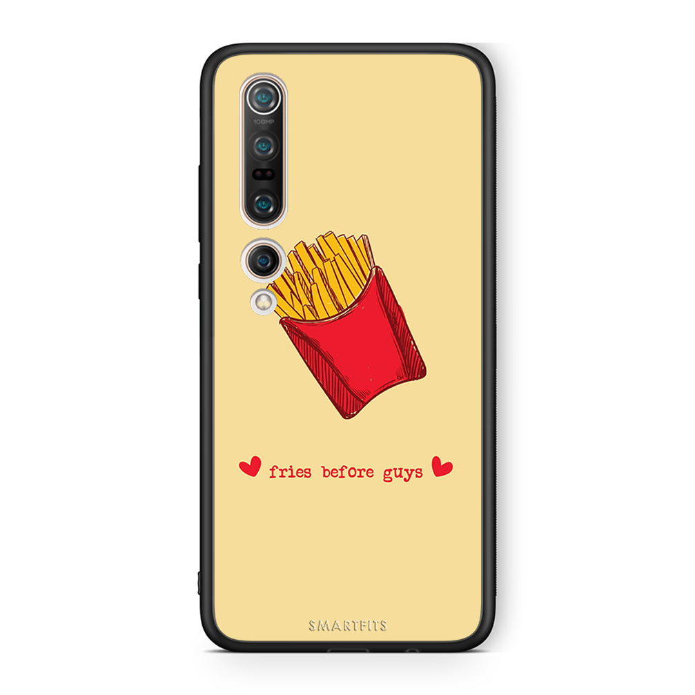 Xiaomi Mi 10 Fries Before Guys Θήκη Αγίου Βαλεντίνου από τη Smartfits με σχέδιο στο πίσω μέρος και μαύρο περίβλημα | Smartphone case with colorful back and black bezels by Smartfits