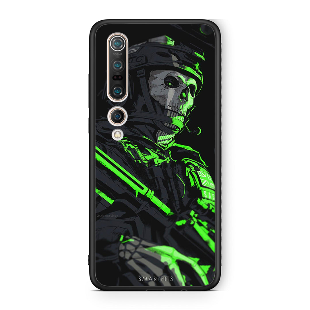 Xiaomi Mi 10 Green Soldier Θήκη Αγίου Βαλεντίνου από τη Smartfits με σχέδιο στο πίσω μέρος και μαύρο περίβλημα | Smartphone case with colorful back and black bezels by Smartfits