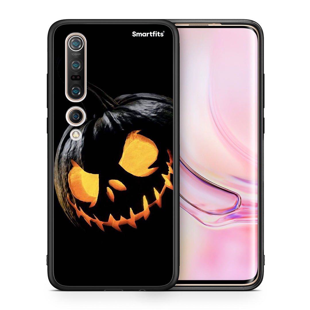 Θήκη Xiaomi Mi 10 Pro Halloween Scary Pumpkin από τη Smartfits με σχέδιο στο πίσω μέρος και μαύρο περίβλημα | Xiaomi Mi 10 Pro Halloween Scary Pumpkin case with colorful back and black bezels