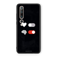 Thumbnail for Xiaomi Mi 10 Heart Vs Brain Θήκη Αγίου Βαλεντίνου από τη Smartfits με σχέδιο στο πίσω μέρος και μαύρο περίβλημα | Smartphone case with colorful back and black bezels by Smartfits