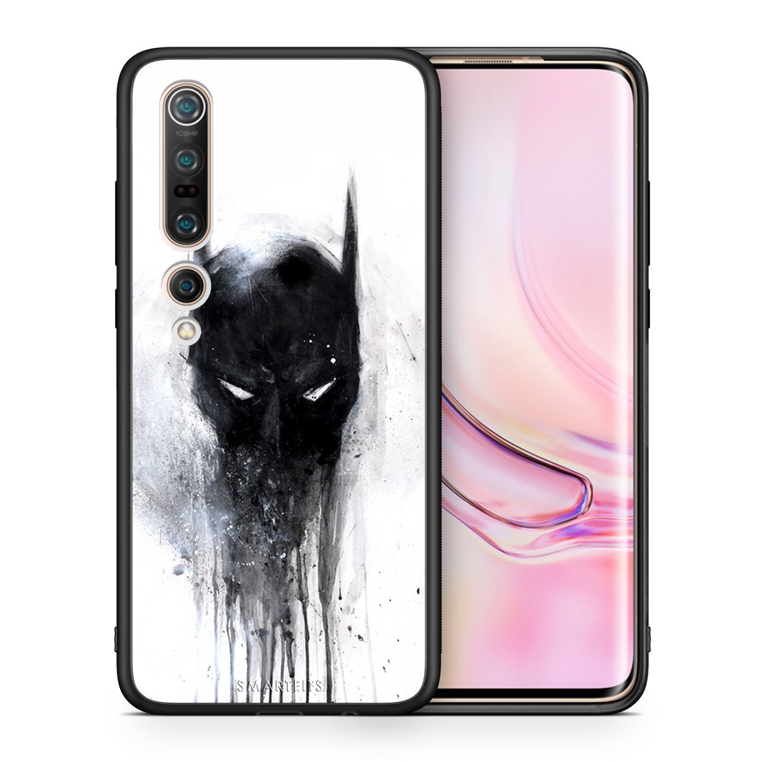 Θήκη Xiaomi Mi 10 Paint Bat Hero από τη Smartfits με σχέδιο στο πίσω μέρος και μαύρο περίβλημα | Xiaomi Mi 10 Paint Bat Hero case with colorful back and black bezels