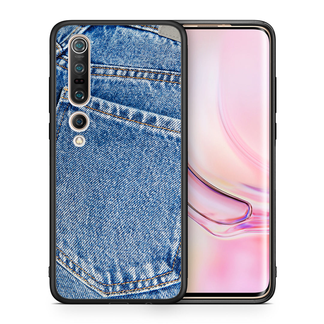 Θήκη Xiaomi Mi 10 Jeans Pocket από τη Smartfits με σχέδιο στο πίσω μέρος και μαύρο περίβλημα | Xiaomi Mi 10 Jeans Pocket case with colorful back and black bezels