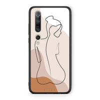 Thumbnail for Xiaomi Mi 10 Pro LineArt Woman θήκη από τη Smartfits με σχέδιο στο πίσω μέρος και μαύρο περίβλημα | Smartphone case with colorful back and black bezels by Smartfits