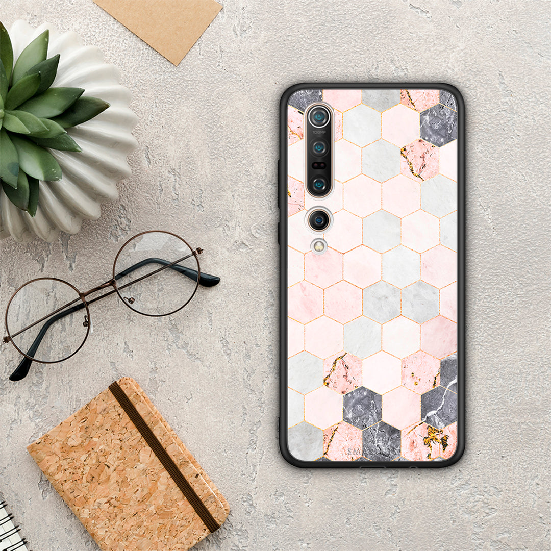 Marble Hexagon Pink - Xiaomi Mi 10 case