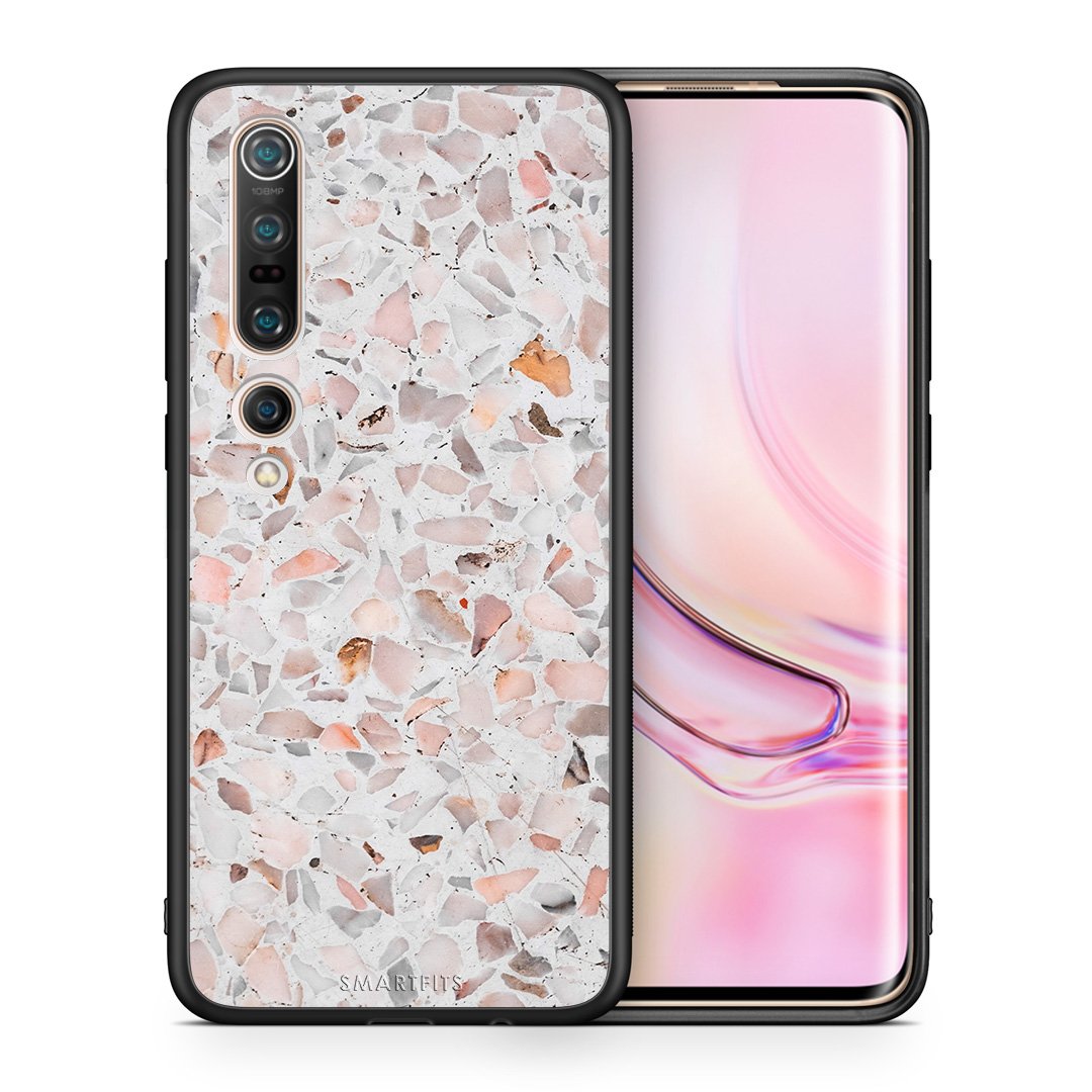 Θήκη Xiaomi Mi 10 Pro Marble Terrazzo από τη Smartfits με σχέδιο στο πίσω μέρος και μαύρο περίβλημα | Xiaomi Mi 10 Pro Marble Terrazzo case with colorful back and black bezels