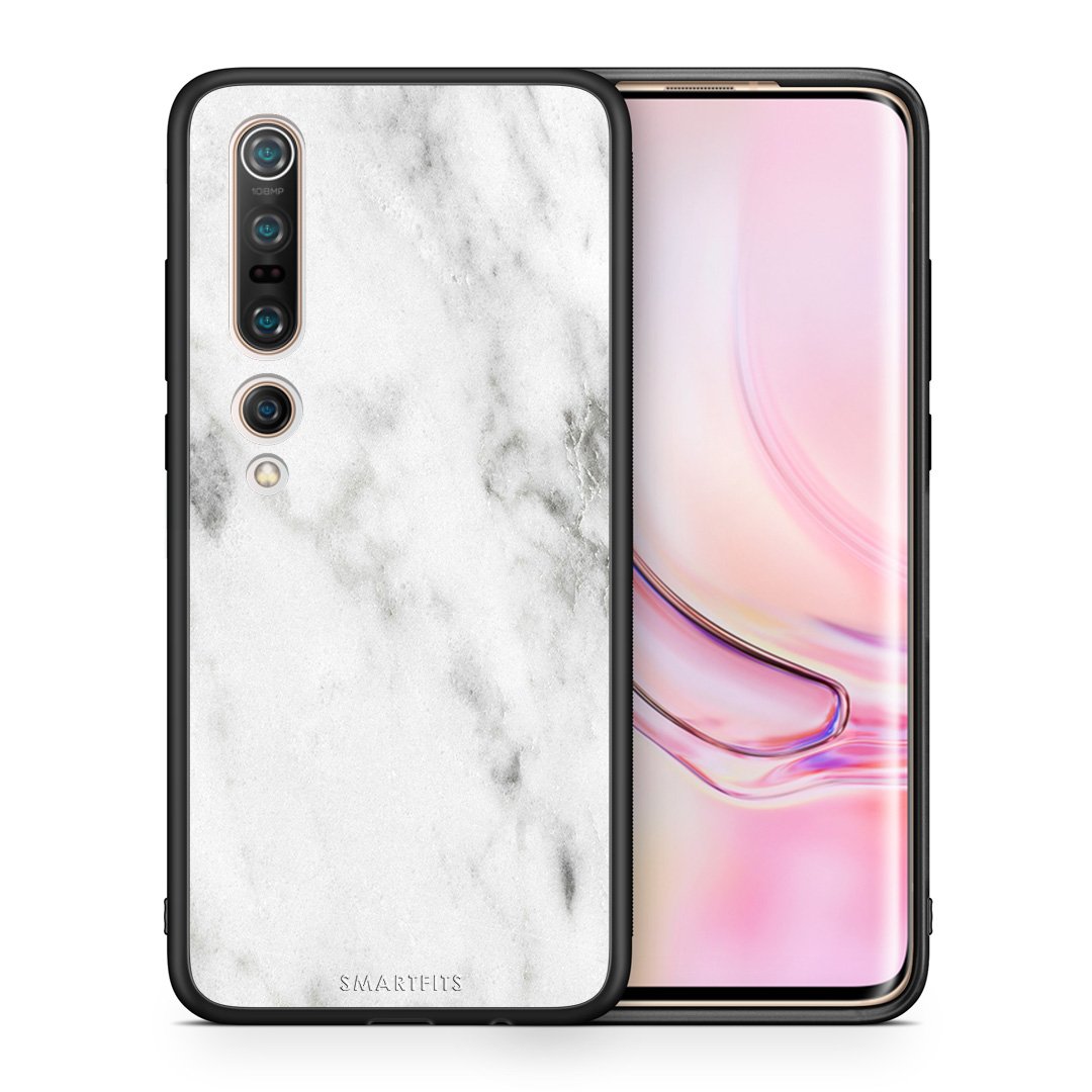 Θήκη Xiaomi Mi 10 Pro White Marble από τη Smartfits με σχέδιο στο πίσω μέρος και μαύρο περίβλημα | Xiaomi Mi 10 Pro White Marble case with colorful back and black bezels