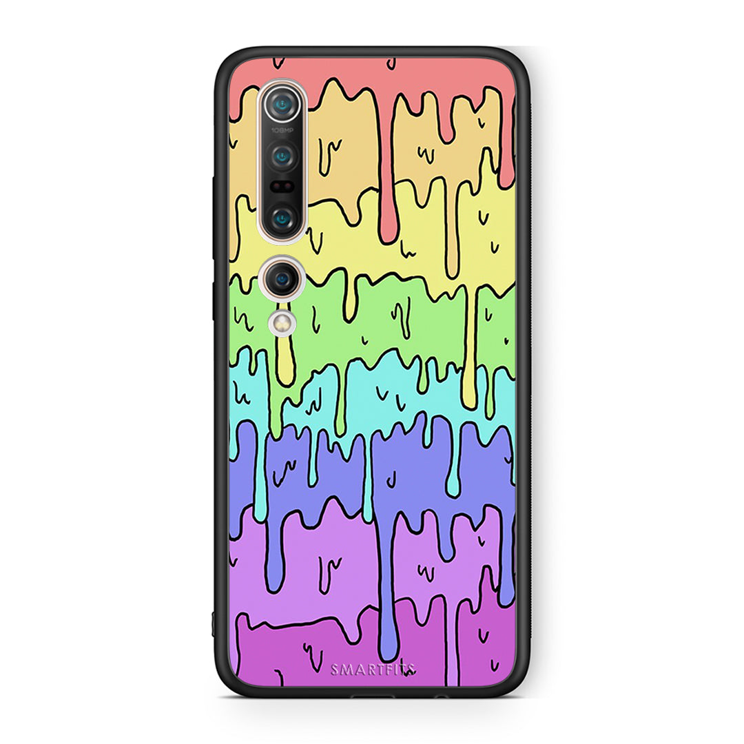 Xiaomi Mi 10 Pro Melting Rainbow θήκη από τη Smartfits με σχέδιο στο πίσω μέρος και μαύρο περίβλημα | Smartphone case with colorful back and black bezels by Smartfits