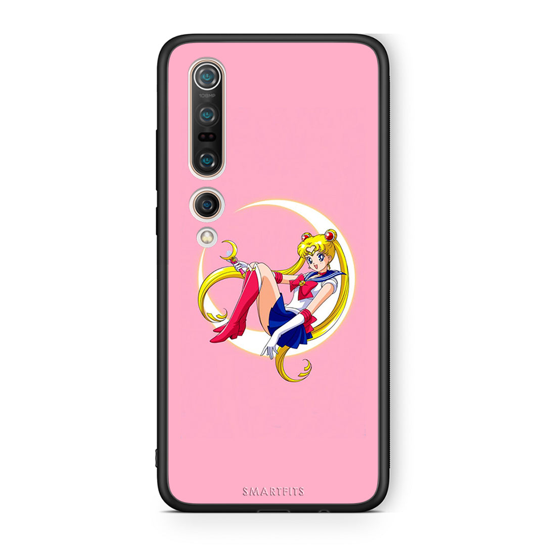 Xiaomi Mi 10 Pro Moon Girl θήκη από τη Smartfits με σχέδιο στο πίσω μέρος και μαύρο περίβλημα | Smartphone case with colorful back and black bezels by Smartfits