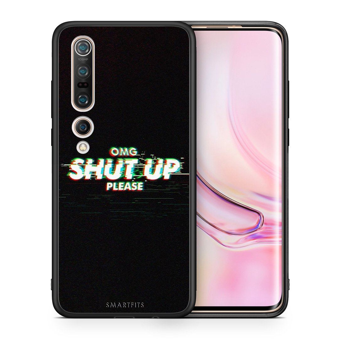 Θήκη Xiaomi Mi 10 Pro OMG ShutUp από τη Smartfits με σχέδιο στο πίσω μέρος και μαύρο περίβλημα | Xiaomi Mi 10 Pro OMG ShutUp case with colorful back and black bezels