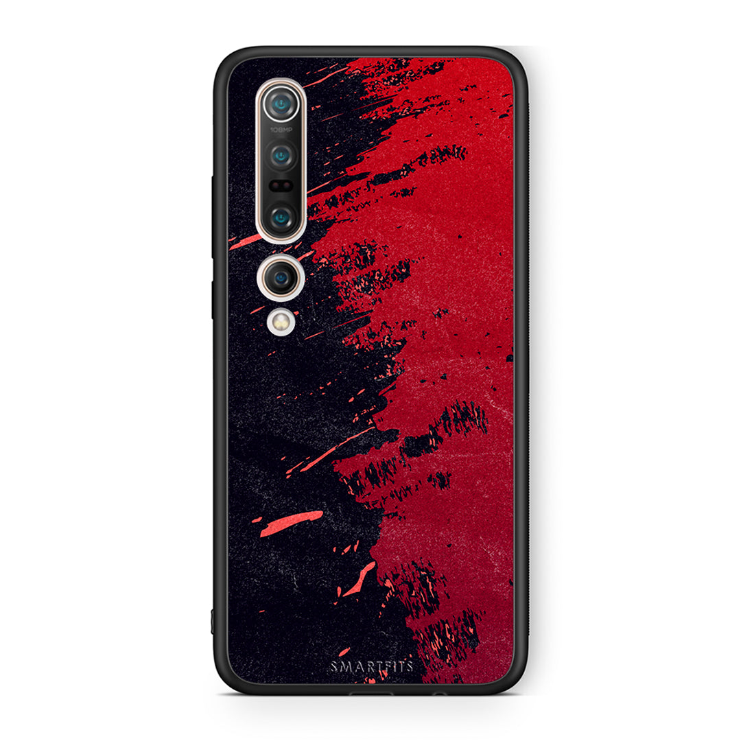 Xiaomi Mi 10 Red Paint Θήκη Αγίου Βαλεντίνου από τη Smartfits με σχέδιο στο πίσω μέρος και μαύρο περίβλημα | Smartphone case with colorful back and black bezels by Smartfits