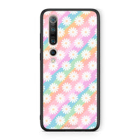 Thumbnail for Xiaomi Mi 10 White Daisies θήκη από τη Smartfits με σχέδιο στο πίσω μέρος και μαύρο περίβλημα | Smartphone case with colorful back and black bezels by Smartfits