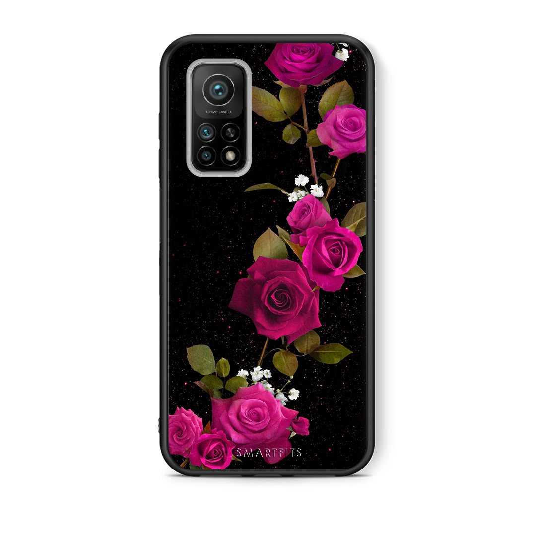 Θήκη Xiaomi Mi 10T/10T Pro Red Roses Flower από τη Smartfits με σχέδιο στο πίσω μέρος και μαύρο περίβλημα | Xiaomi Mi 10T/10T Pro Red Roses Flower case with colorful back and black bezels