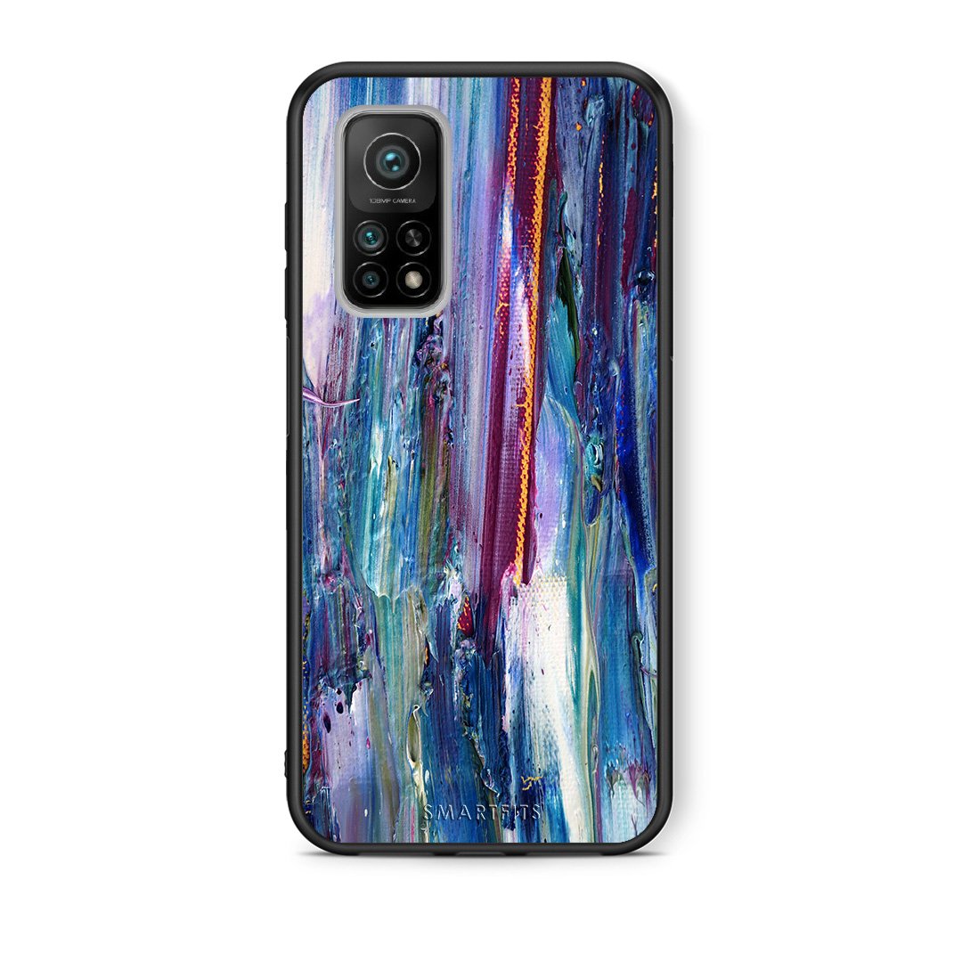 Θήκη Xiaomi Mi 10T/10T Pro Winter Paint από τη Smartfits με σχέδιο στο πίσω μέρος και μαύρο περίβλημα | Xiaomi Mi 10T/10T Pro Winter Paint case with colorful back and black bezels