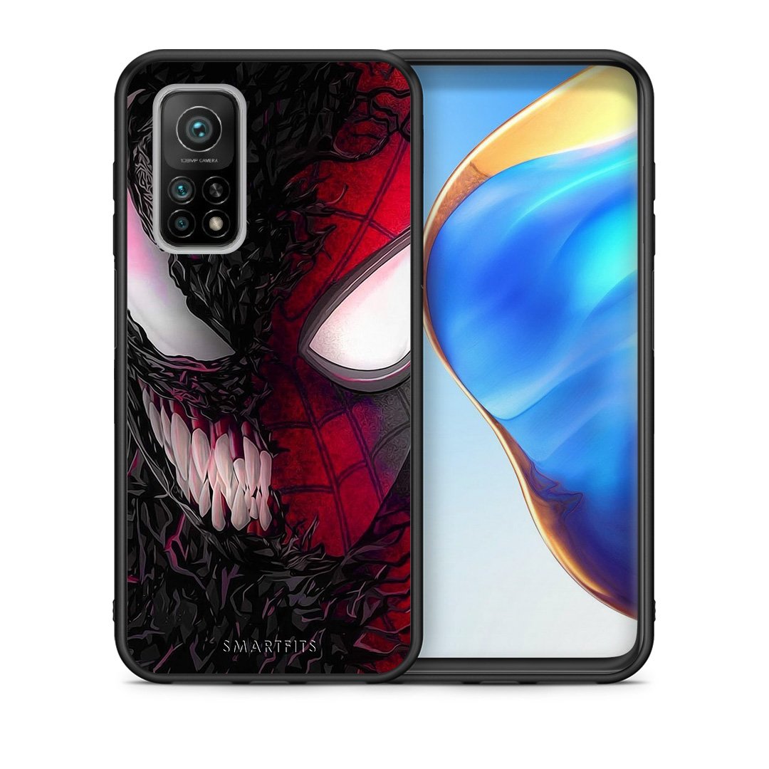 Θήκη Xiaomi Mi 10T/10T Pro SpiderVenom PopArt από τη Smartfits με σχέδιο στο πίσω μέρος και μαύρο περίβλημα | Xiaomi Mi 10T/10T Pro SpiderVenom PopArt case with colorful back and black bezels