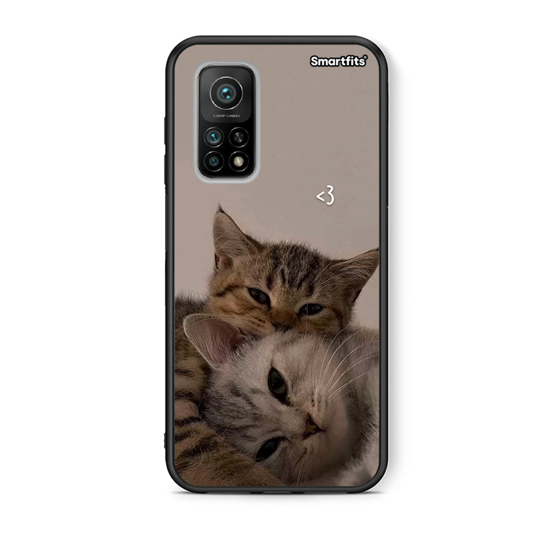 Θήκη Xiaomi Mi 10T / 10T Pro Cats In Love από τη Smartfits με σχέδιο στο πίσω μέρος και μαύρο περίβλημα | Xiaomi Mi 10T / 10T Pro Cats In Love case with colorful back and black bezels