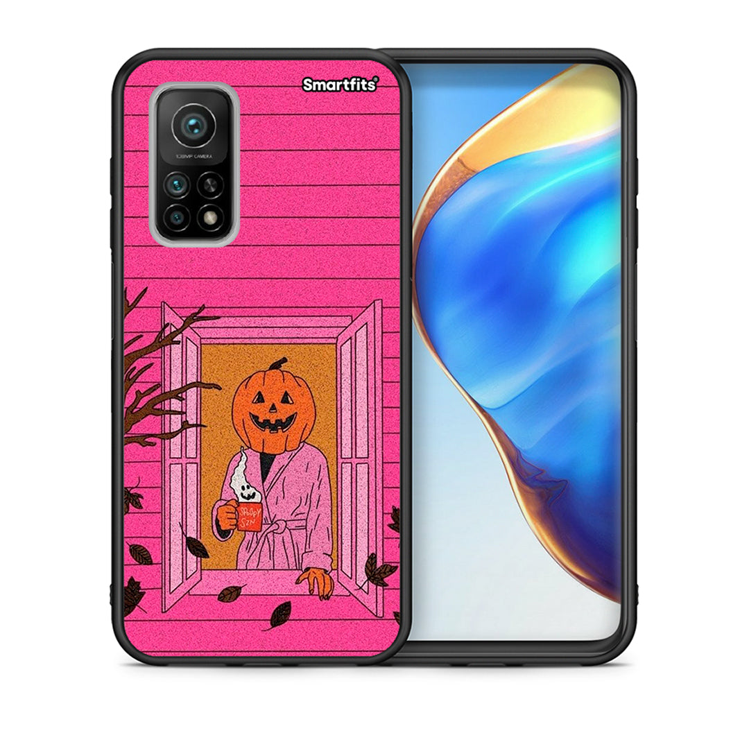 Θήκη Xiaomi Mi 10T / 10T Pro Halloween Pumpkin Lady από τη Smartfits με σχέδιο στο πίσω μέρος και μαύρο περίβλημα | Xiaomi Mi 10T / 10T Pro Halloween Pumpkin Lady case with colorful back and black bezels