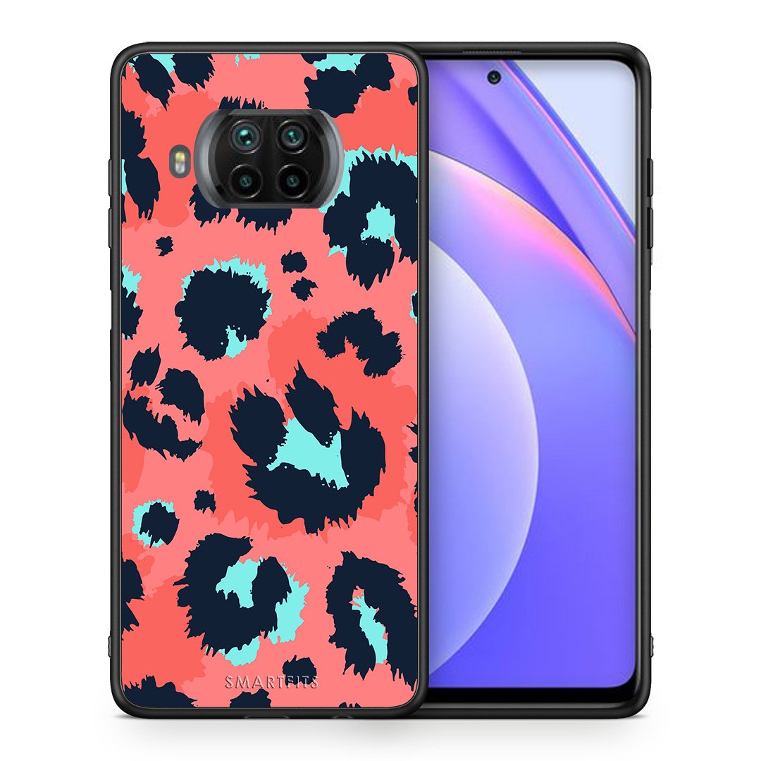Θήκη Xiaomi Mi 10T Lite Pink Leopard Animal από τη Smartfits με σχέδιο στο πίσω μέρος και μαύρο περίβλημα | Xiaomi Mi 10T Lite Pink Leopard Animal case with colorful back and black bezels