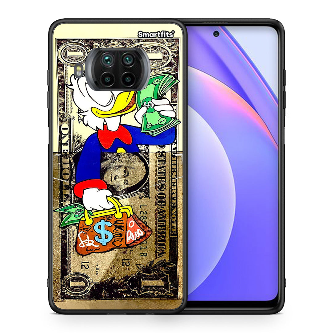 Θήκη Xiaomi Mi 10T Lite Duck Money από τη Smartfits με σχέδιο στο πίσω μέρος και μαύρο περίβλημα | Xiaomi Mi 10T Lite Duck Money case with colorful back and black bezels