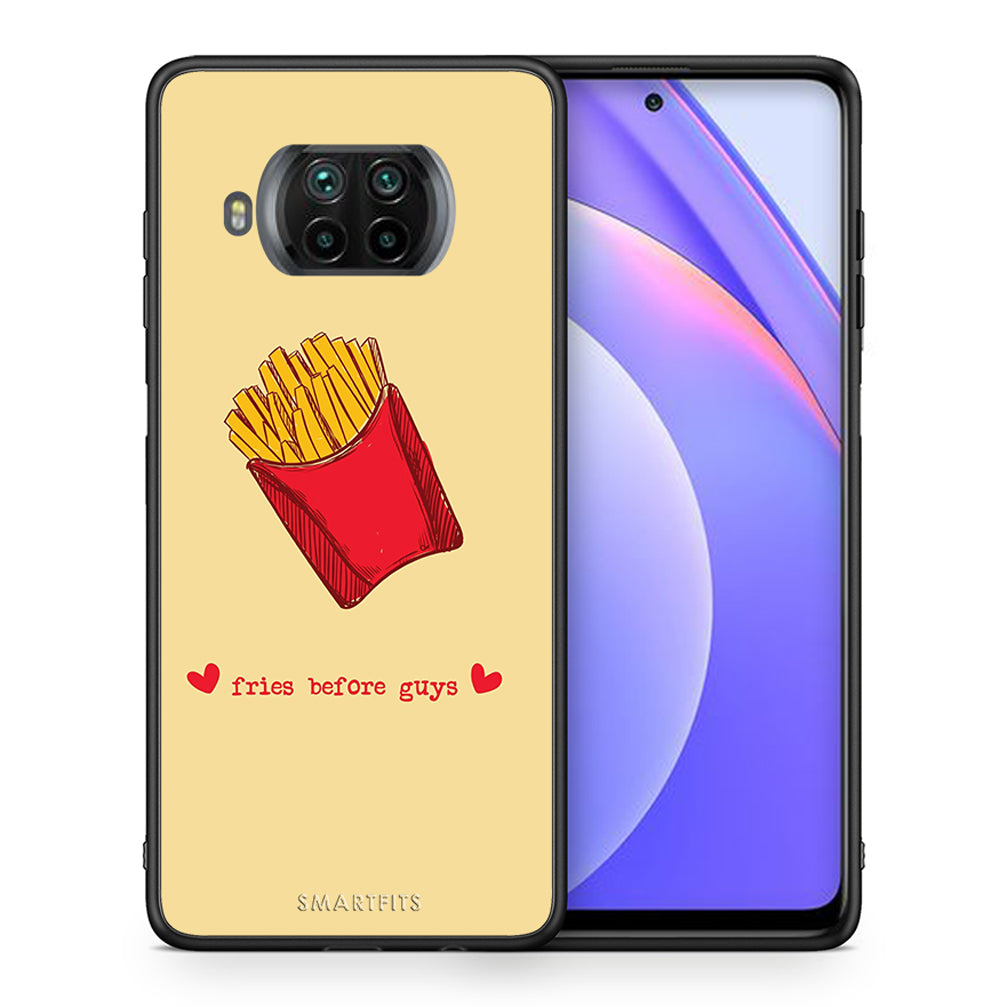 Θήκη Αγίου Βαλεντίνου Xiaomi Mi 10T Lite Fries Before Guys από τη Smartfits με σχέδιο στο πίσω μέρος και μαύρο περίβλημα | Xiaomi Mi 10T Lite Fries Before Guys case with colorful back and black bezels