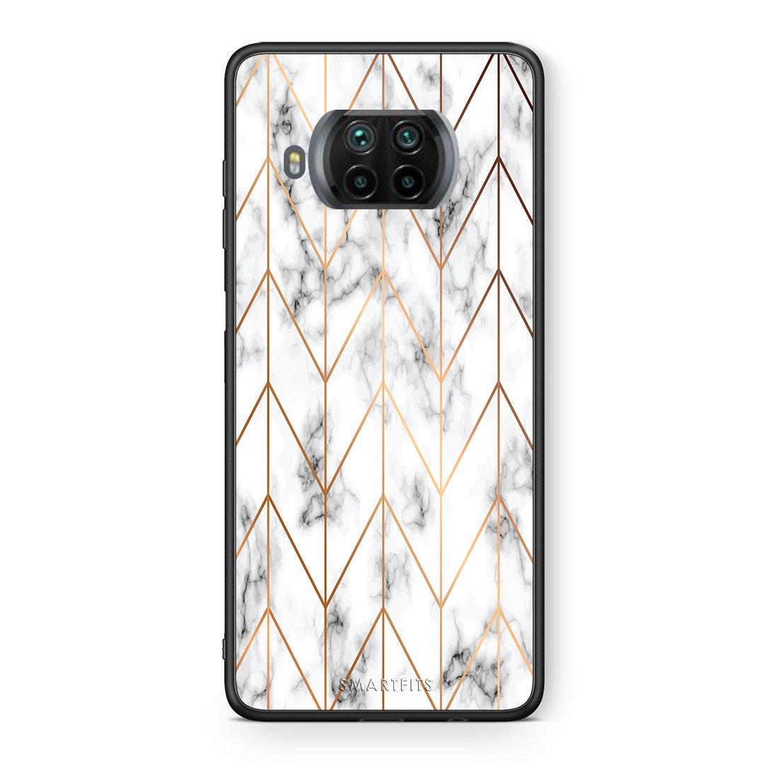 Θήκη Xiaomi Mi 10T Lite Gold Geometric Marble από τη Smartfits με σχέδιο στο πίσω μέρος και μαύρο περίβλημα | Xiaomi Mi 10T Lite Gold Geometric Marble case with colorful back and black bezels