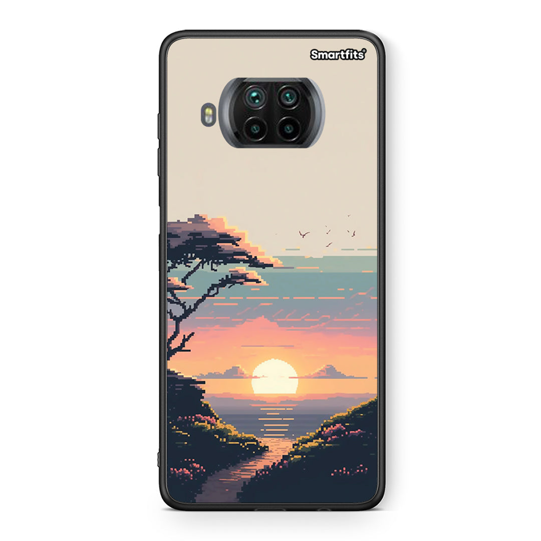 Θήκη Xiaomi Mi 10T Lite Pixel Sunset από τη Smartfits με σχέδιο στο πίσω μέρος και μαύρο περίβλημα | Xiaomi Mi 10T Lite Pixel Sunset case with colorful back and black bezels