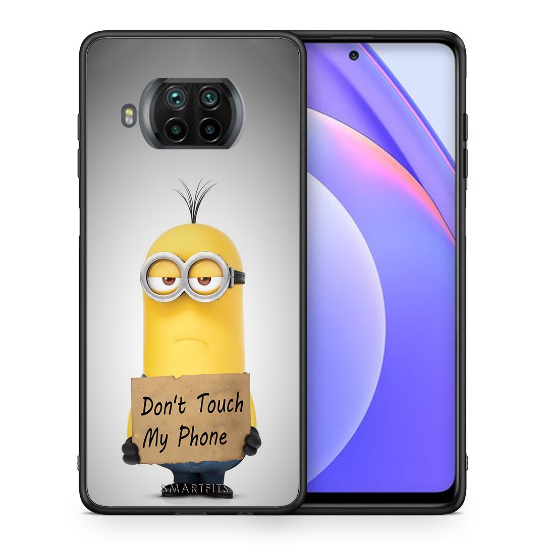 Θήκη Xiaomi Mi 10T Lite Minion Text από τη Smartfits με σχέδιο στο πίσω μέρος και μαύρο περίβλημα | Xiaomi Mi 10T Lite Minion Text case with colorful back and black bezels