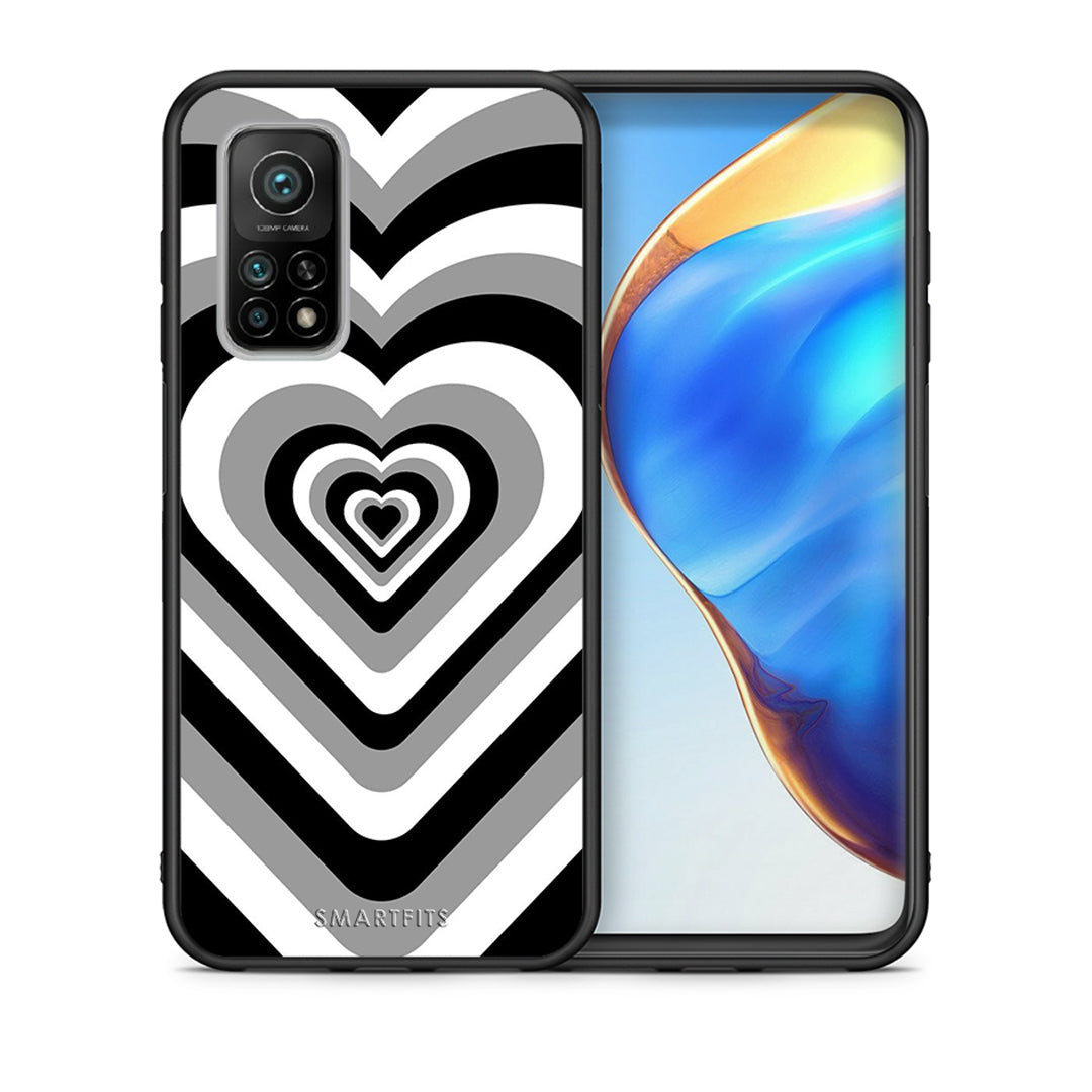 Θήκη Xiaomi Mi 10T/10T Pro Black Hearts από τη Smartfits με σχέδιο στο πίσω μέρος και μαύρο περίβλημα | Xiaomi Mi 10T/10T Pro Black Hearts case with colorful back and black bezels