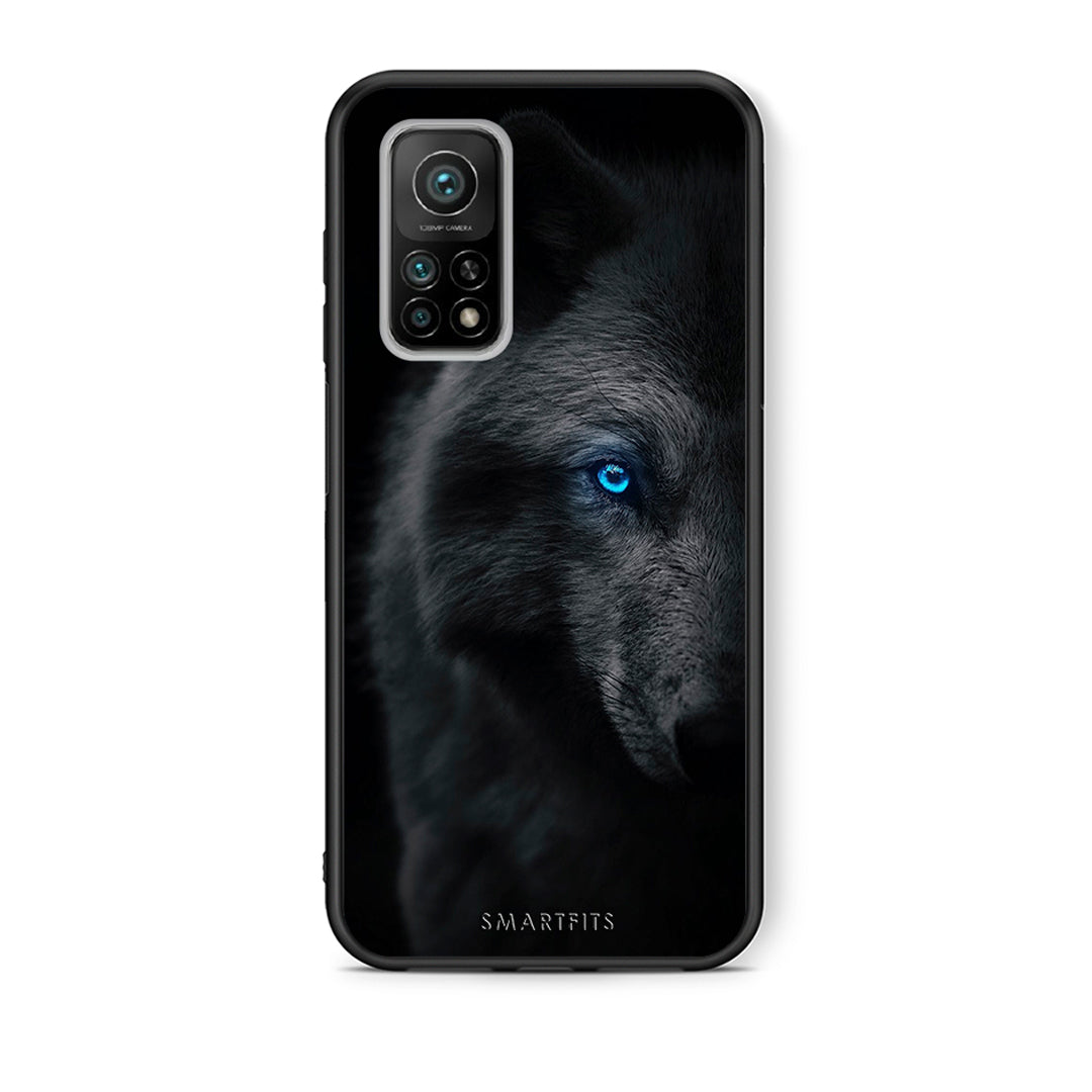 Θήκη Xiaomi Mi 10T/10T Pro Dark Wolf από τη Smartfits με σχέδιο στο πίσω μέρος και μαύρο περίβλημα | Xiaomi Mi 10T/10T Pro Dark Wolf case with colorful back and black bezels