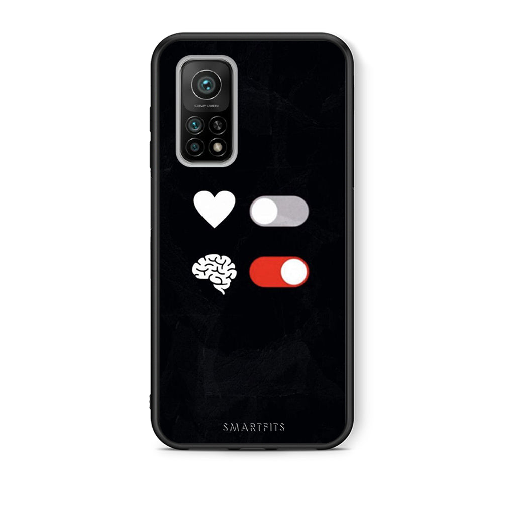 Θήκη Αγίου Βαλεντίνου Xiaomi Mi 10T / 10T Pro Heart Vs Brain από τη Smartfits με σχέδιο στο πίσω μέρος και μαύρο περίβλημα | Xiaomi Mi 10T / 10T Pro Heart Vs Brain case with colorful back and black bezels