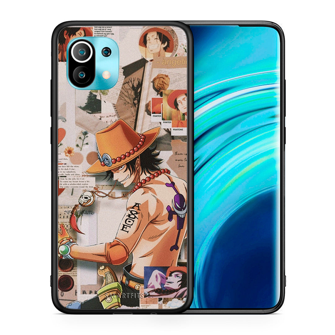 Θήκη Xiaomi Mi 11 Anime Collage από τη Smartfits με σχέδιο στο πίσω μέρος και μαύρο περίβλημα | Xiaomi Mi 11 Anime Collage case with colorful back and black bezels