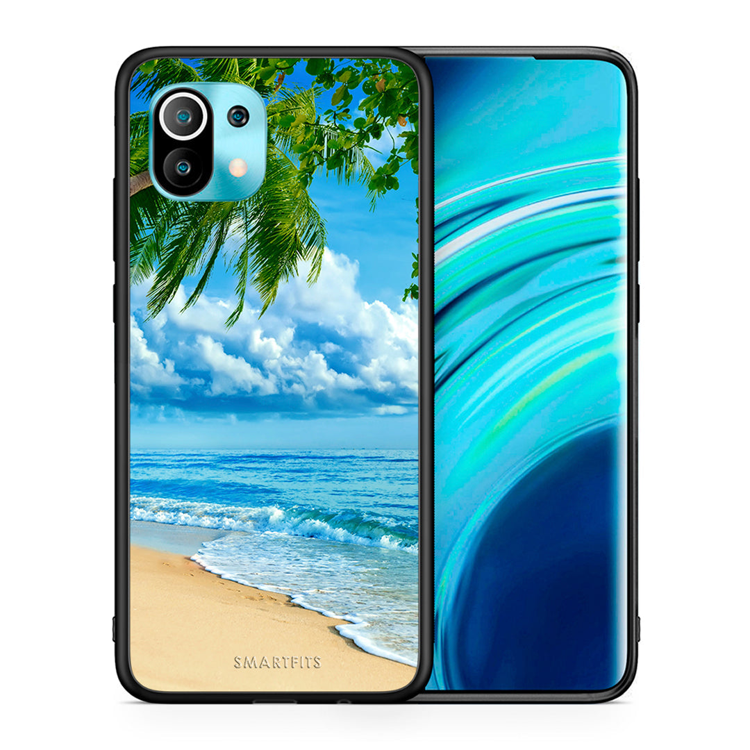 Θήκη Xiaomi Mi 11 Beautiful Beach από τη Smartfits με σχέδιο στο πίσω μέρος και μαύρο περίβλημα | Xiaomi Mi 11 Beautiful Beach case with colorful back and black bezels