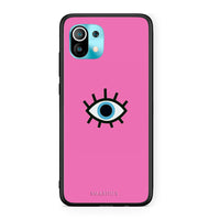 Thumbnail for Xiaomi Mi 11 Blue Eye Pink θήκη από τη Smartfits με σχέδιο στο πίσω μέρος και μαύρο περίβλημα | Smartphone case with colorful back and black bezels by Smartfits