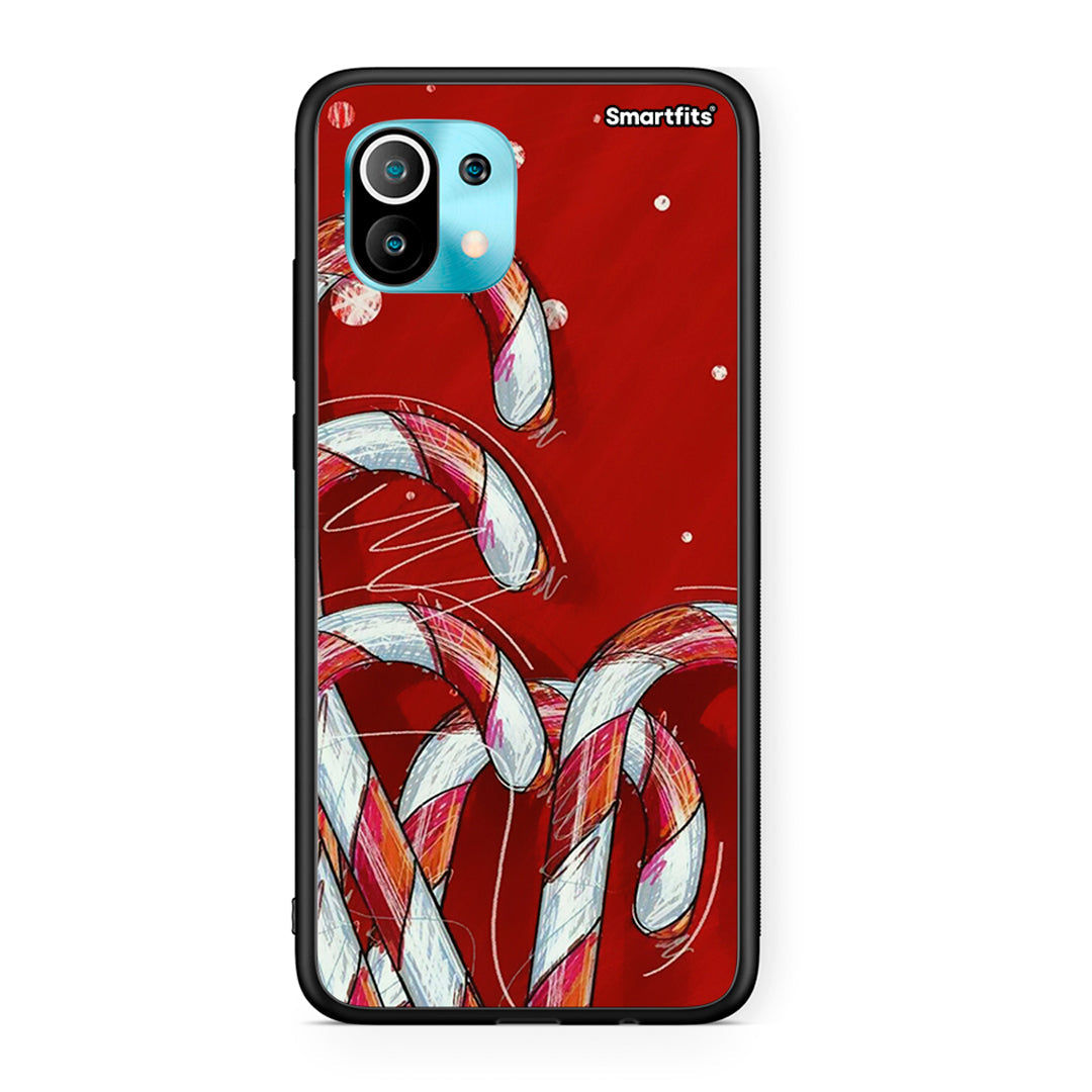 Xiaomi Mi 11 Candy Cane θήκη από τη Smartfits με σχέδιο στο πίσω μέρος και μαύρο περίβλημα | Smartphone case with colorful back and black bezels by Smartfits