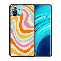 Thumbnail for Θήκη Xiaomi Mi 11 Colourful Waves από τη Smartfits με σχέδιο στο πίσω μέρος και μαύρο περίβλημα | Xiaomi Mi 11 Colourful Waves case with colorful back and black bezels