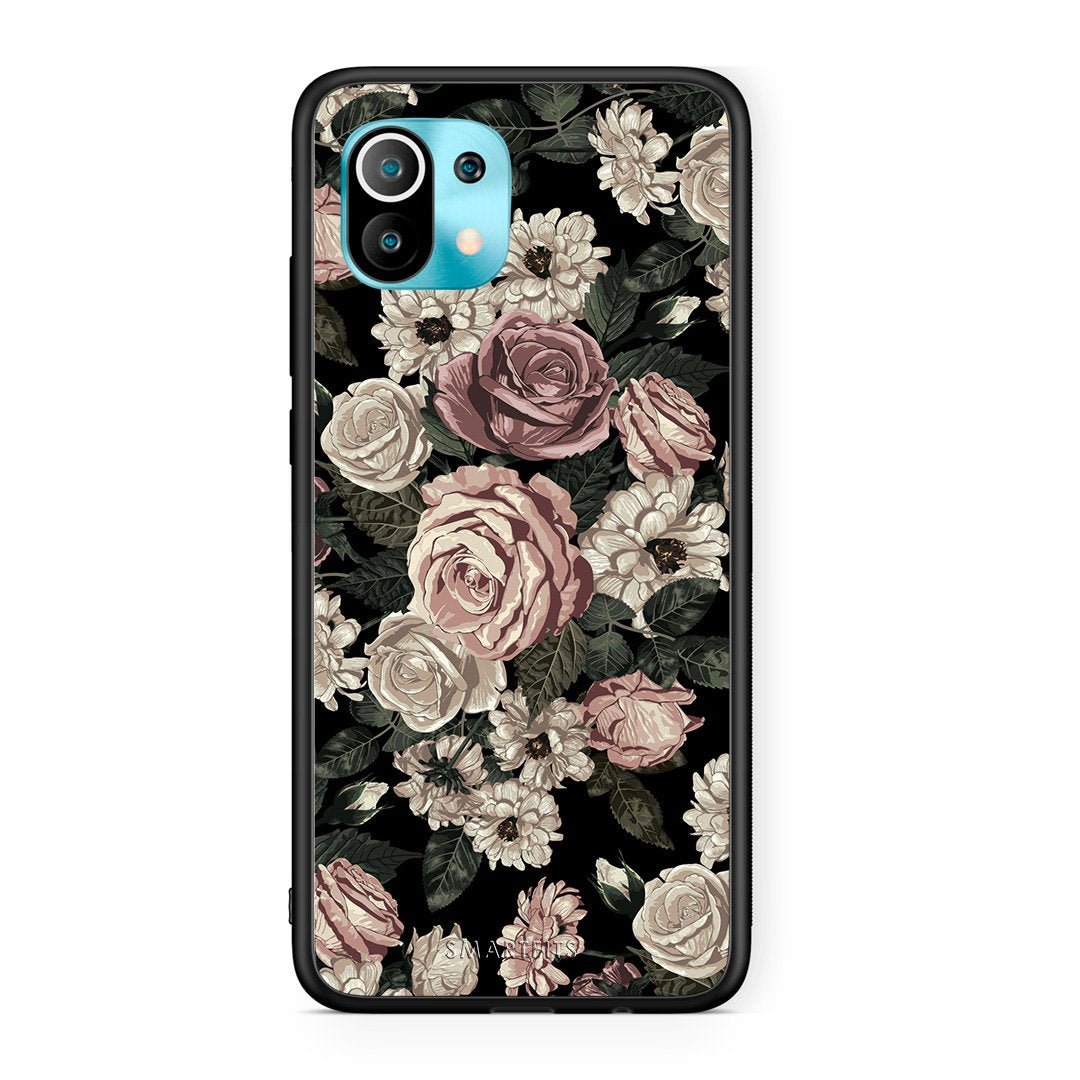 4 - Xiaomi Mi 11 Wild Roses Flower case, cover, bumper