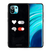 Thumbnail for Θήκη Αγίου Βαλεντίνου Xiaomi Mi 11 Heart Vs Brain από τη Smartfits με σχέδιο στο πίσω μέρος και μαύρο περίβλημα | Xiaomi Mi 11 Heart Vs Brain case with colorful back and black bezels