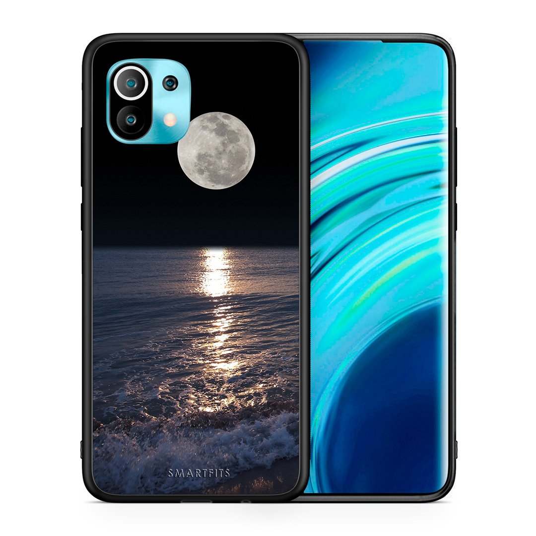 Θήκη Xiaomi Mi 11 Moon Landscape από τη Smartfits με σχέδιο στο πίσω μέρος και μαύρο περίβλημα | Xiaomi Mi 11 Moon Landscape case with colorful back and black bezels