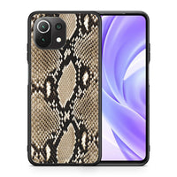 Thumbnail for Θήκη Xiaomi 11 Lite/Mi 11 Lite Fashion Snake Animal από τη Smartfits με σχέδιο στο πίσω μέρος και μαύρο περίβλημα | Xiaomi 11 Lite/Mi 11 Lite Fashion Snake Animal case with colorful back and black bezels